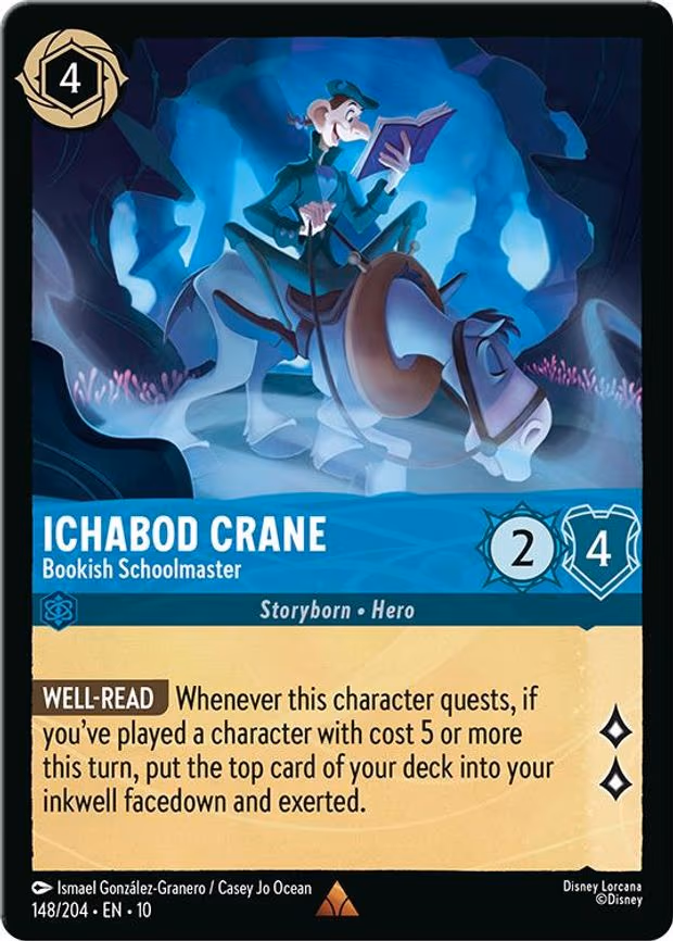 Ichabod Crane - Bookish Schoolmaster - Rare (148/204)