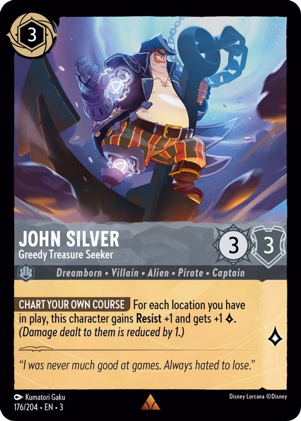John Silver - Greedy Treasure Seeker - Rare (176/204)