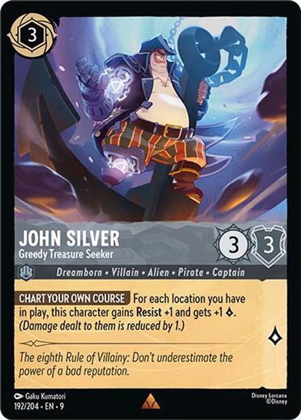John Silver - Greedy Treasure Seeker - Rare (192/204)