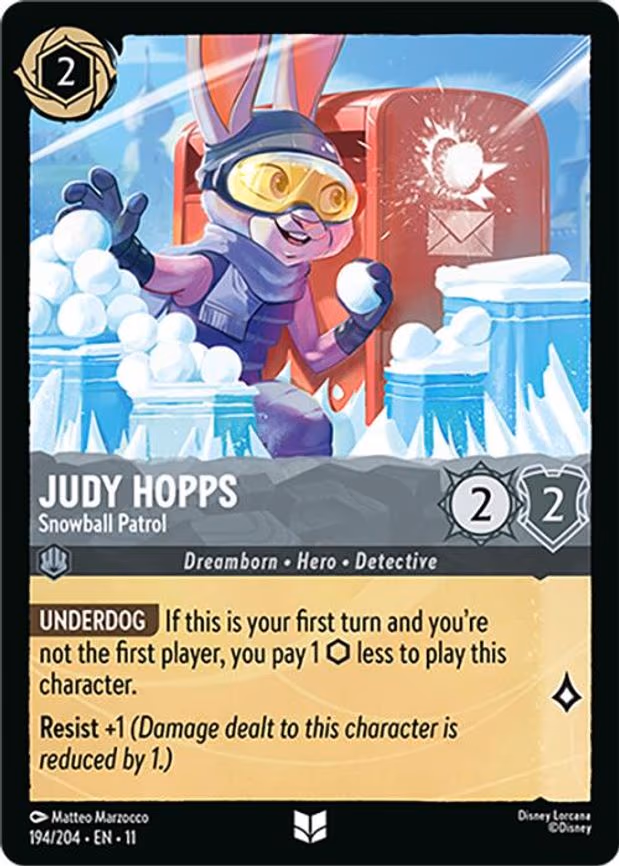Judy Hopps - Snowball Patrol - Uncommon (194/204)