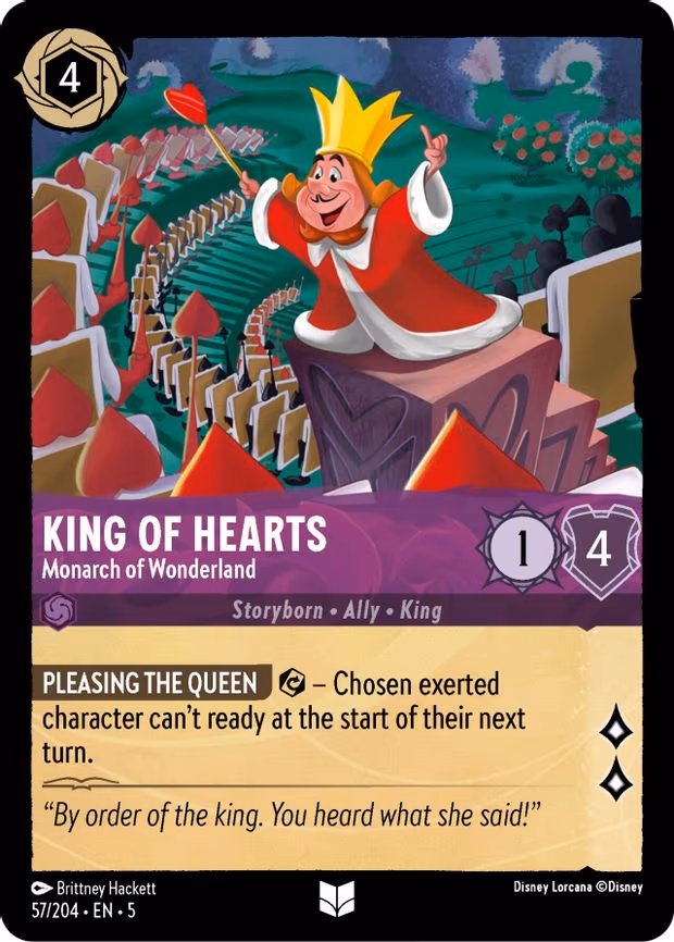 King of Hearts - Monarch of Wonderland - Uncommon (57/204)