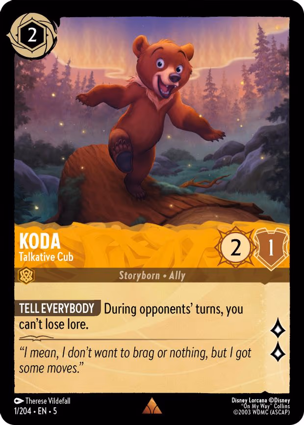 Koda - Talkative Cub - Rare (1/204)