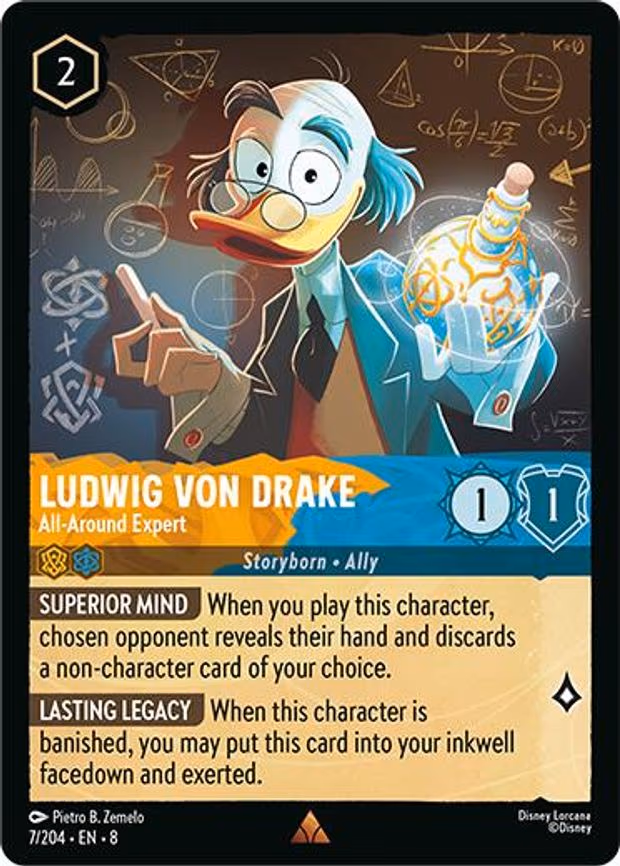 Ludwig Von Drake - All-Around Expert - Rare (7/204)