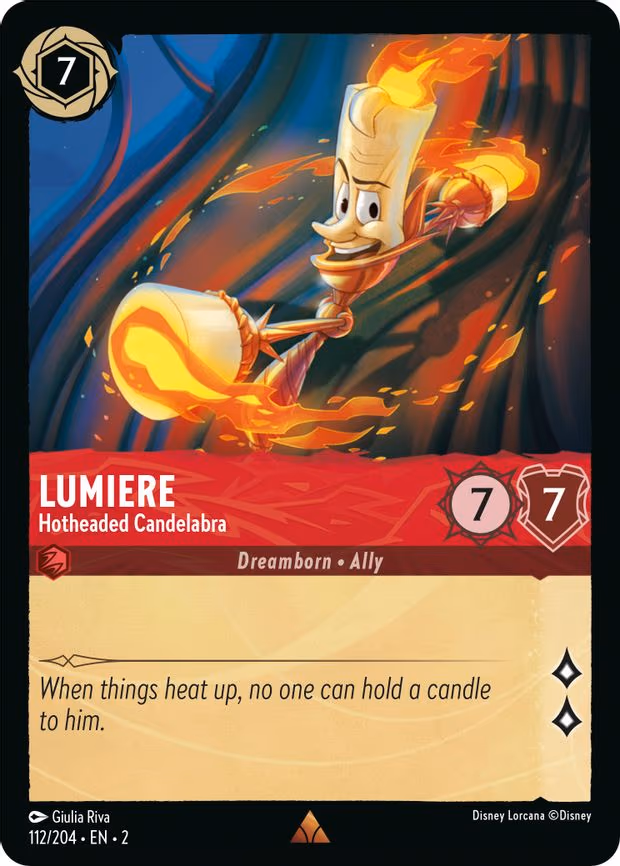 Lumiere - Hotheaded Candelabra - Rare (112/204)