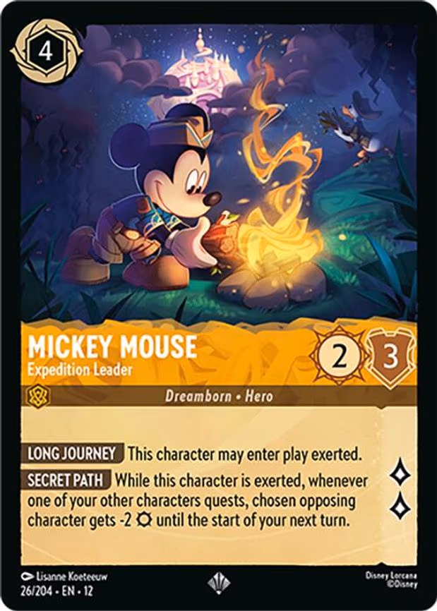 Mickey Mouse - Expedition Leader - Super Rare (26/204)