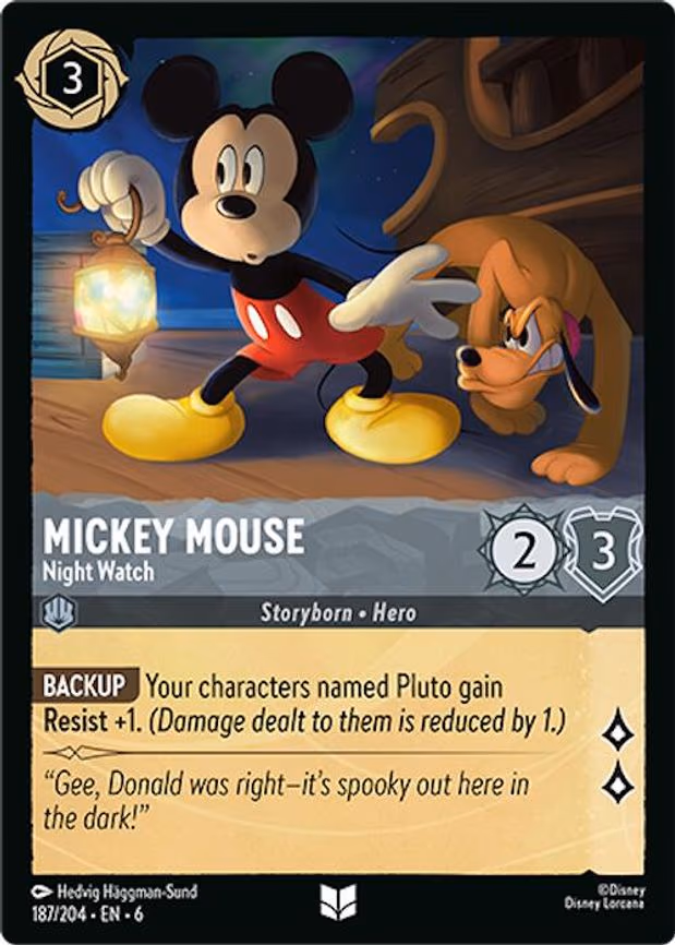 Mickey Mouse - Night Watch - Uncommon (187/204)