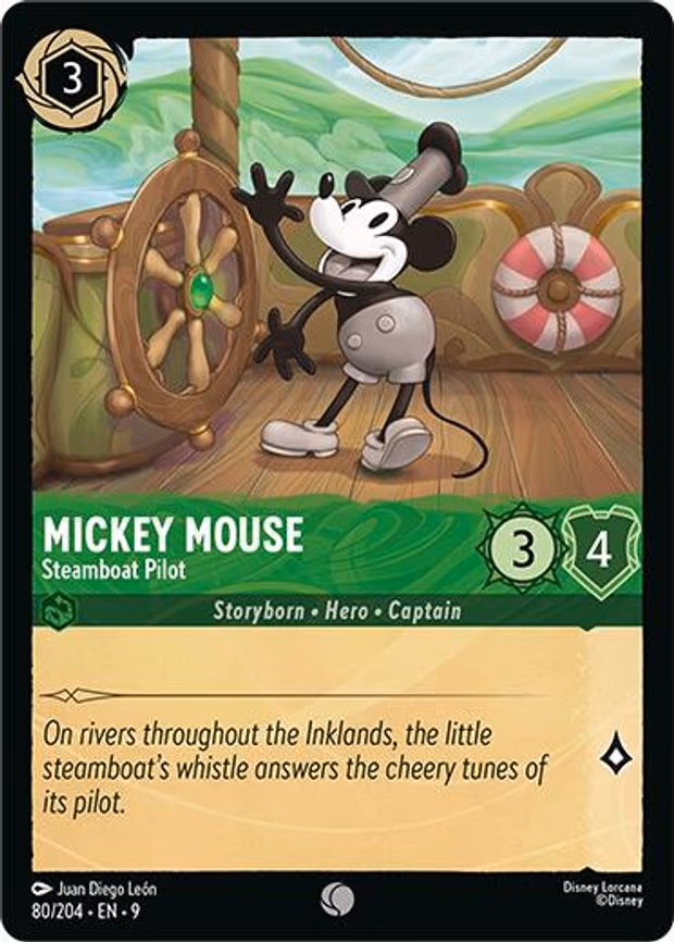 Mickey Mouse - Steamboat Pilot - Common (80/204)