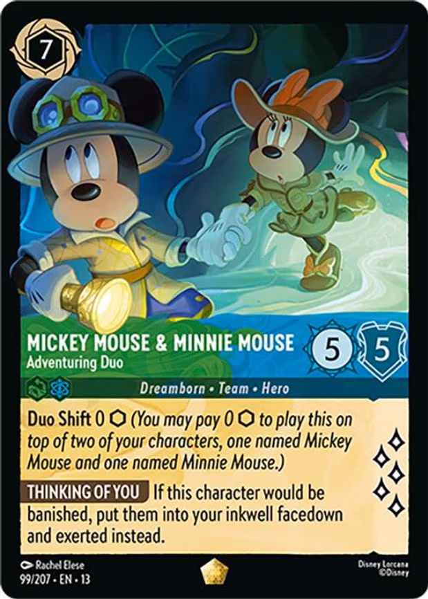 Mickey Mouse & Minnie Mouse - Adventuring Duo - Legendary (99/204)