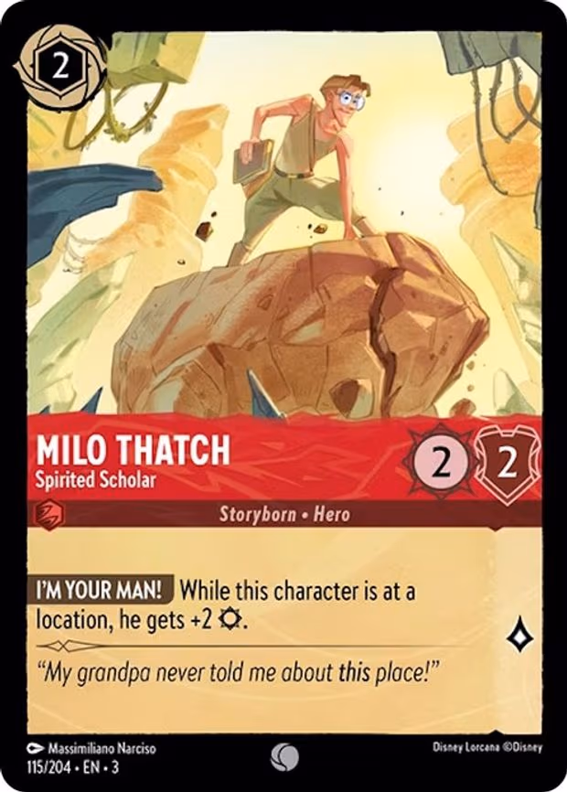 Milo Thatch - Spirited Scholar - Common (115/204)