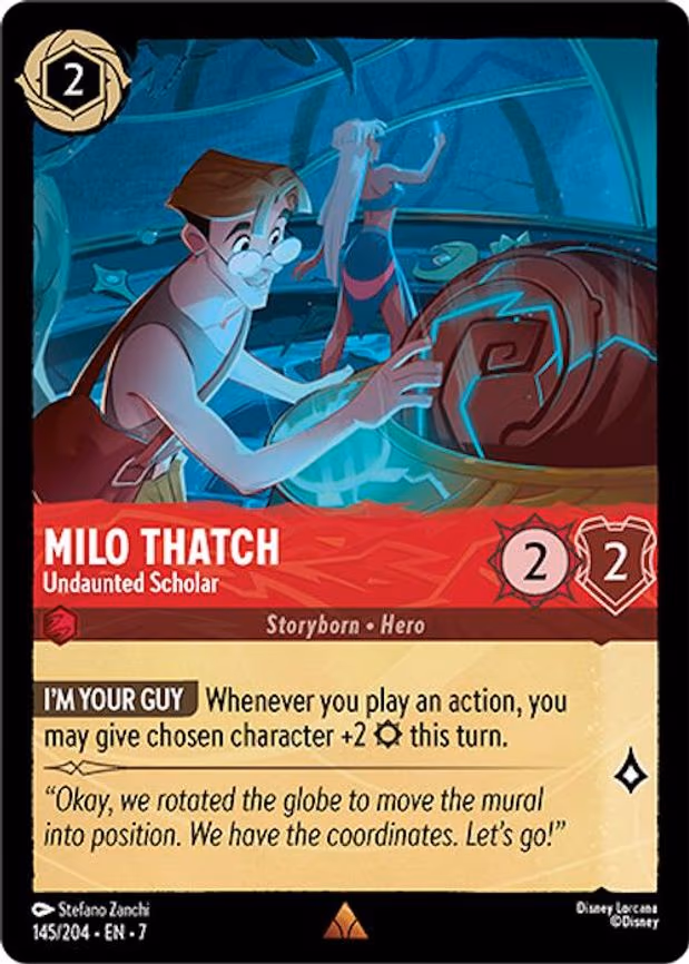 Milo Thatch - Undaunted Scholar - Rare (145/204)