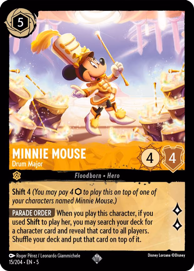 Minnie Mouse - Drum Major - Super Rare (15/204)