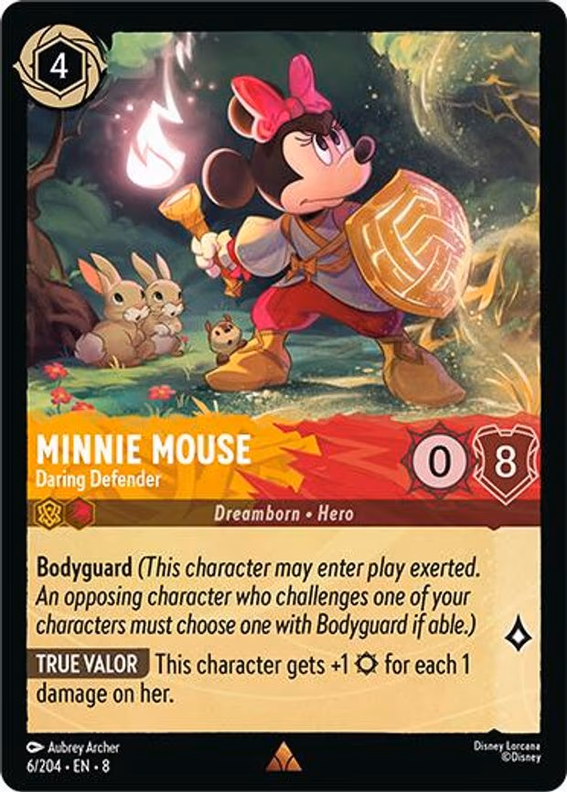Minnie Mouse - Daring Defender - Rare (6/204)