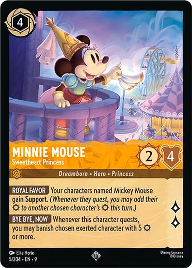 Minnie Mouse - Sweetheart Princess - Super Rare (5/204)