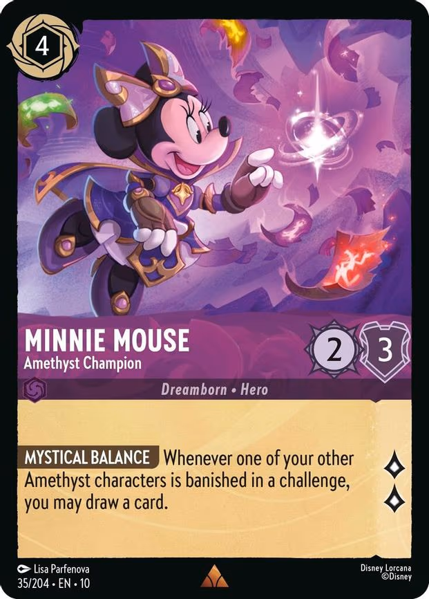 Minnie Mouse - Amethyst Champion - Rare (35/204)