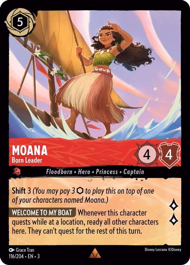 Moana - Born Leader - Rare (116/204)