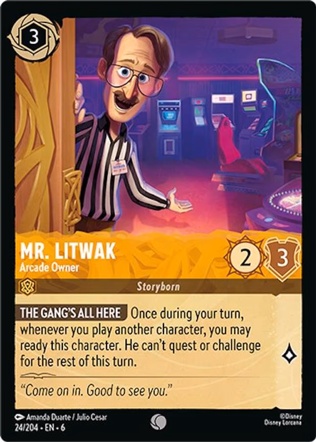 Mr. Litwak - Arcade Owner - Common (24/204)