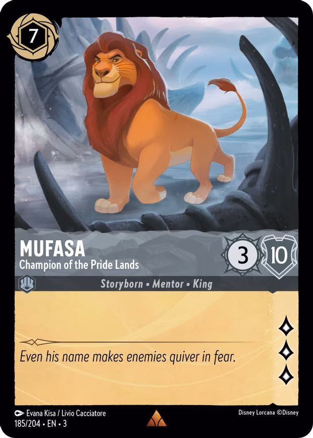 Mufasa - Champion of the Pride Lands - Rare (185/204)