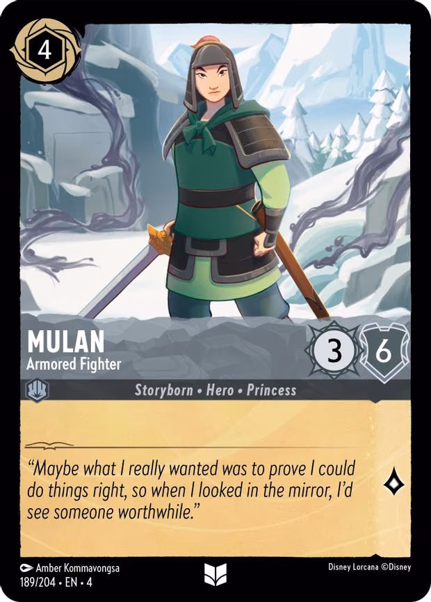 Mulan - Armored Fighter - Uncommon (189/204)