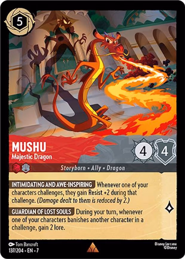 Mushu - Majestic Dragon - Rare (137/204)