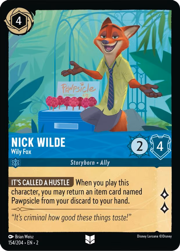 Nick Wilde - Wily Fox - Uncommon (154/204)