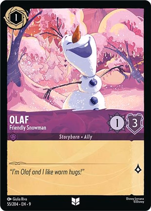 Olaf - Friendly Snowman - Uncommon (55/204)