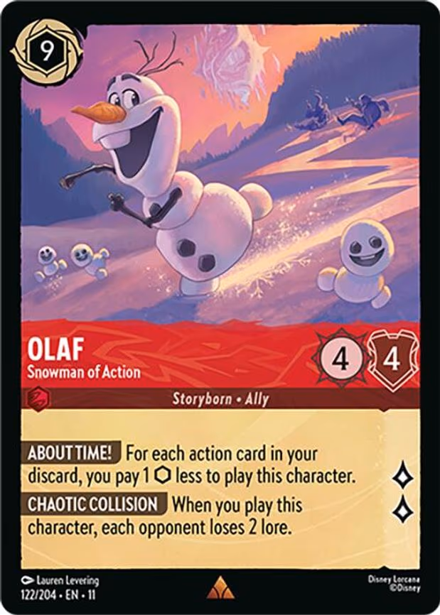 Olaf - Snowman of Action - Rare (122/204)