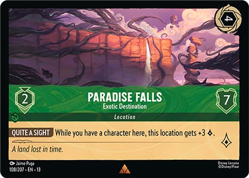 Paradise Falls - Exotic Destination - Rare (108/204)
