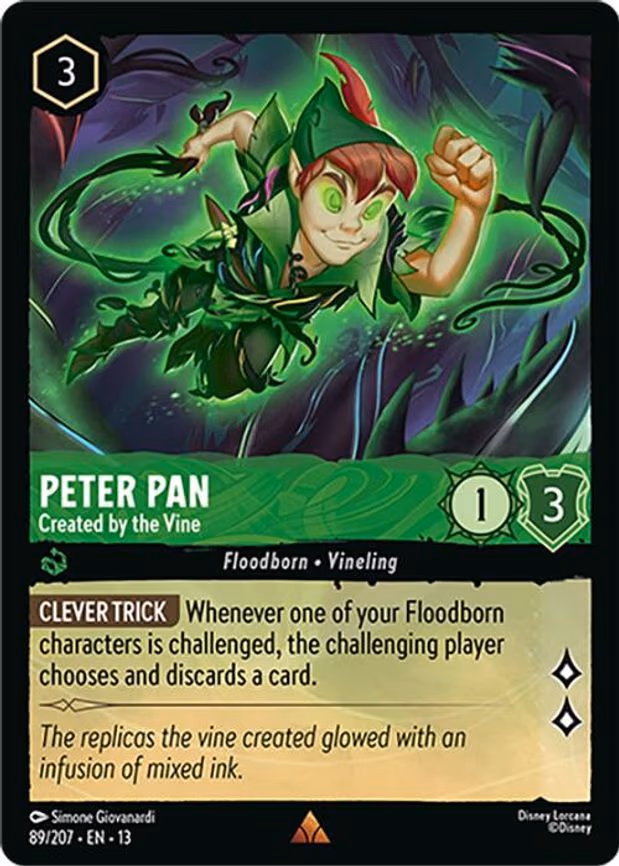 Peter Pan - Created by the Vine - Rare (89/204)