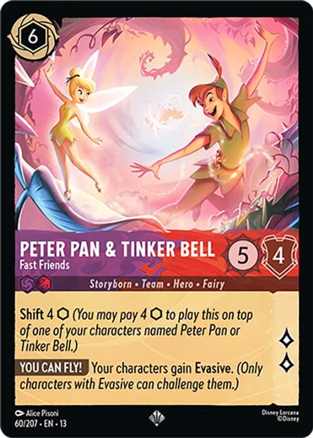 Peter Pan & Tinker Bell - Fast Friends - Super Rare (60/204)