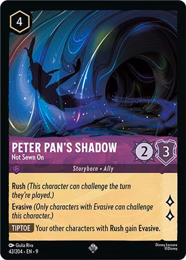 Peter Pan's Shadow - Not Sewn On - Super Rare (42/204)