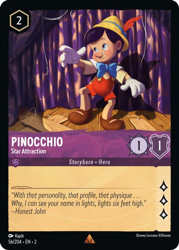 Pinocchio - Star Attraction - Rare (56/204)
