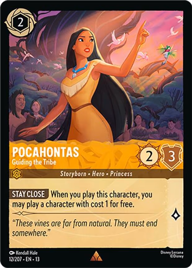 Pocahontas - Guiding the Tribe - Rare (12/204)