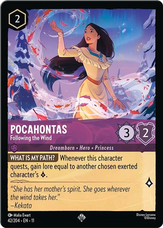 Pocahontas - Following the Wind - Super Rare (42/204)