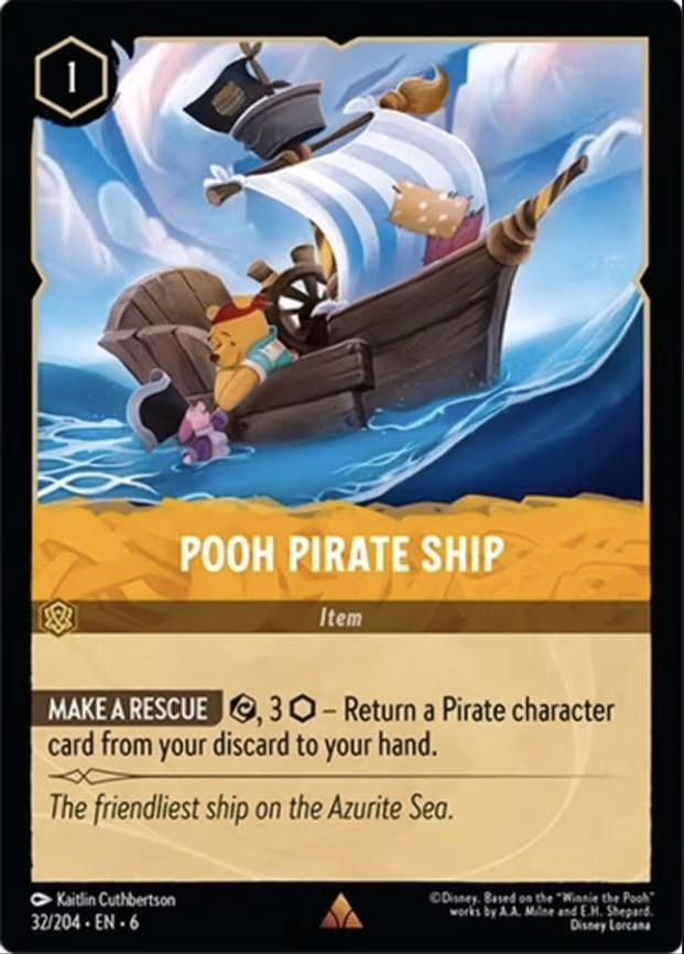 Pooh Pirate Ship - Rare (32/204)