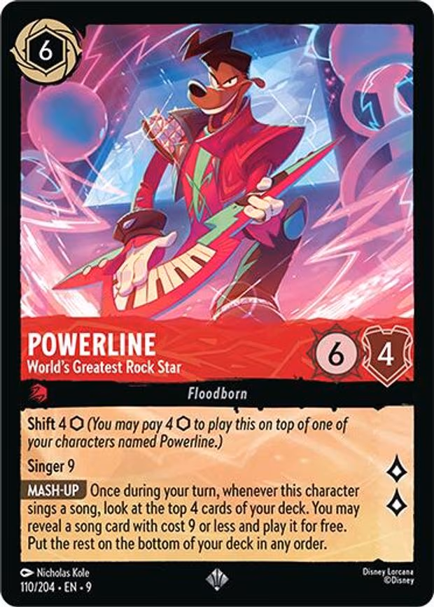 Powerline - World's Greatest Rock Star - Super Rare (110/204)