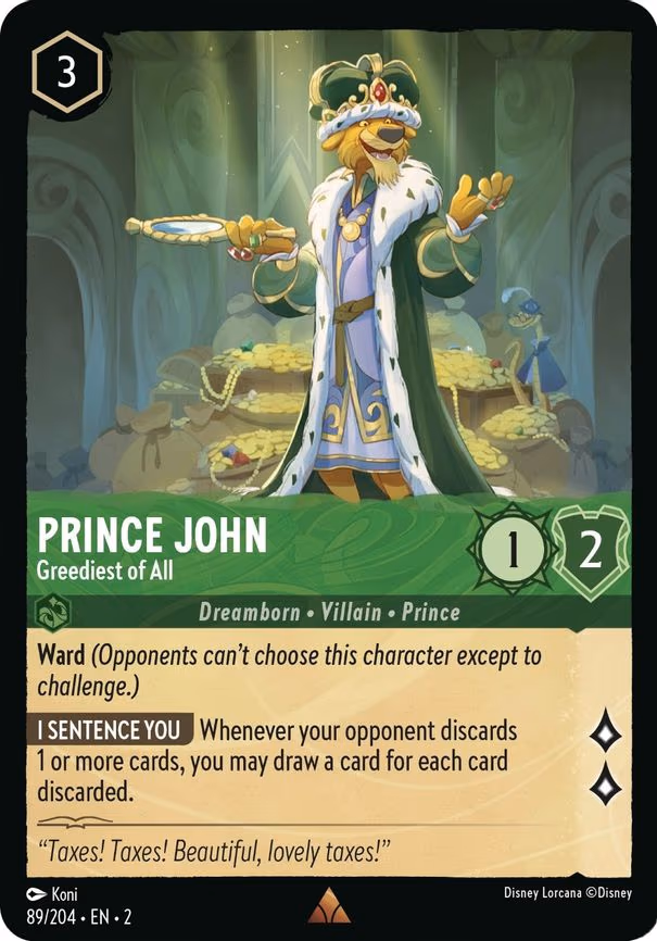 Prince John - Greediest of All - Rare (89/204)
