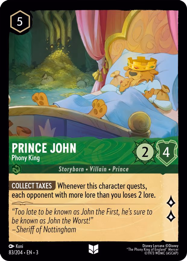 Prince John - Phony King - Uncommon (83/204)