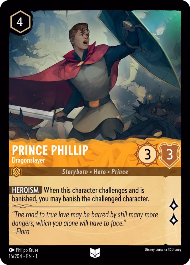 Prince Phillip - Dragonslayer - Uncommon (16/204)