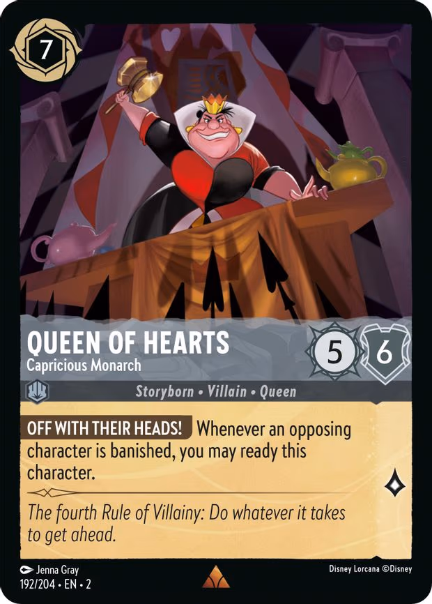 Queen of Hearts - Capricious Monarch - Rare (192/204)