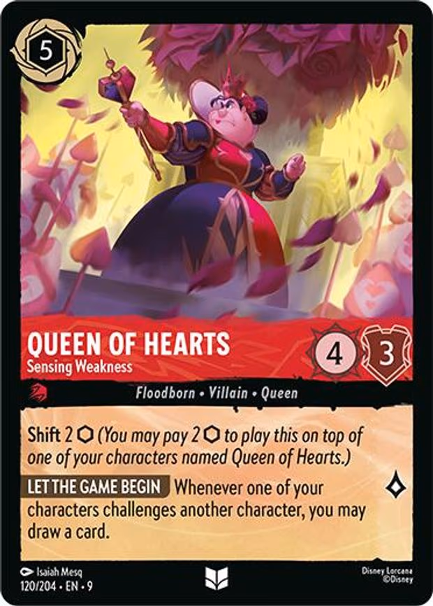 Queen of Hearts - Sensing Weakness - Uncommon (120/204)
