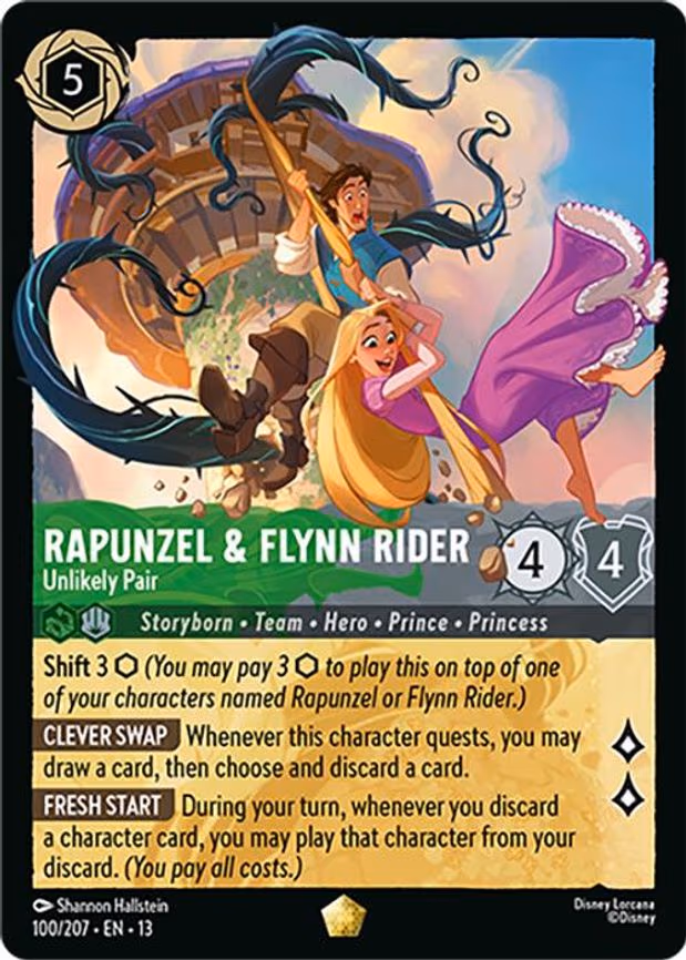 Rapunzel & Flynn Rider - Unlikely Pair - Legendary (100/204)