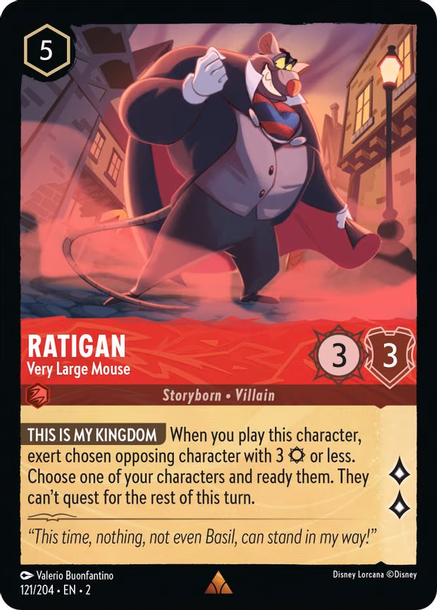 Ratigan - Very Large Mouse - Rare (121/204)