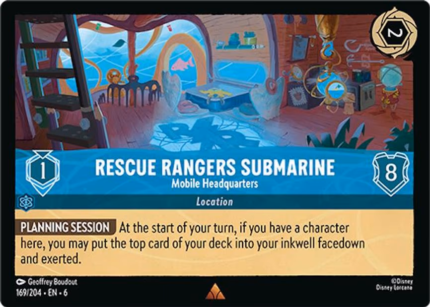 Rescue Rangers Submarine - Mobile Headquarters - Rare (169/204)