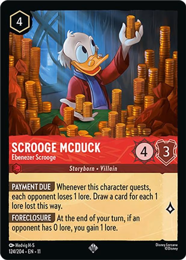 Scrooge McDuck - Ebenezer Scrooge - Super Rare (124/204)