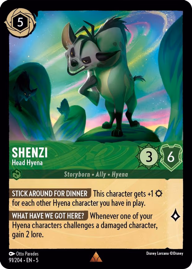 Shenzi - Head Hyena - Rare (91/204)