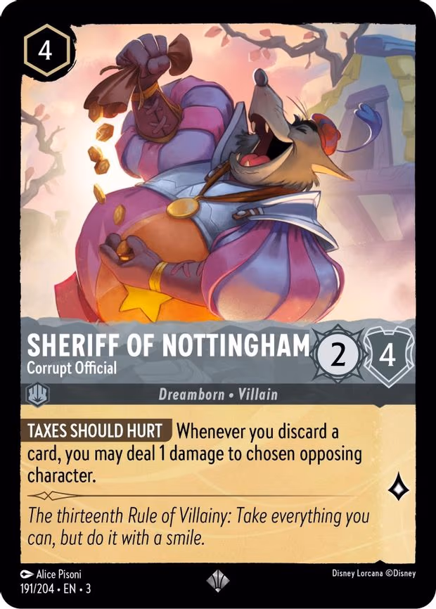 Sheriff of Nottingham - Corrupt Official - Super Rare (191/204)