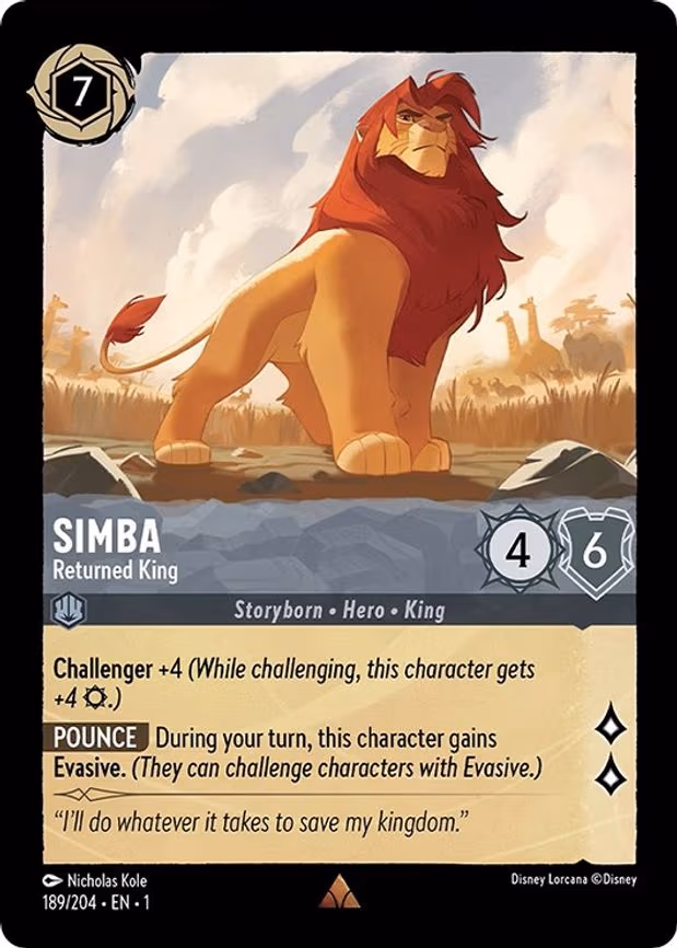 Simba - Returned King - Rare (189/204)