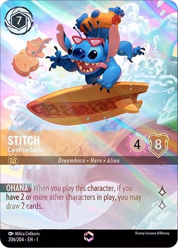 Stitch - Carefree Surfer (Enchanted) - Enchanted (206/204)