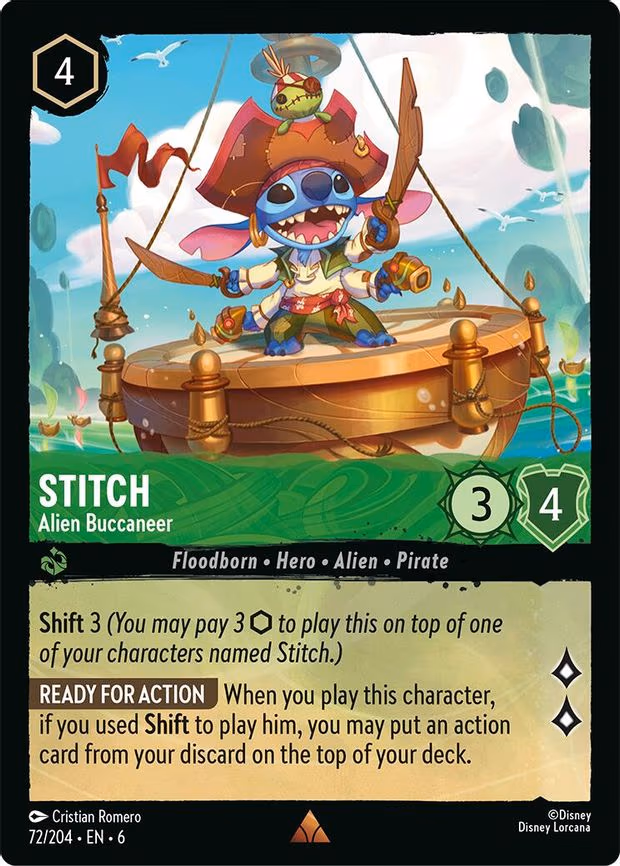 Stitch - Alien Buccaneer - Rare (72/204)