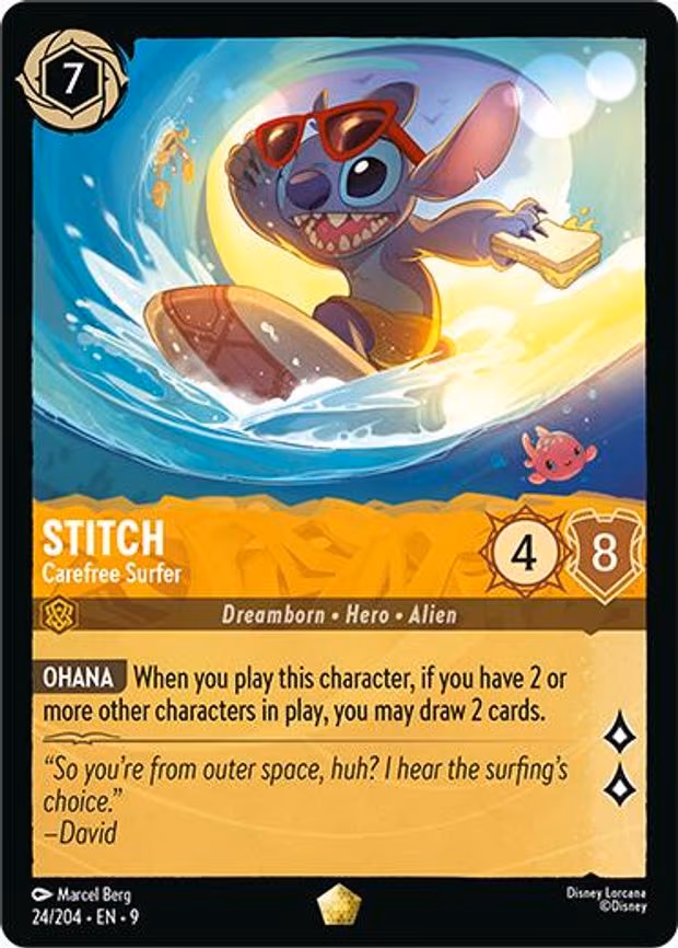 Stitch - Carefree Surfer - Legendary (24/204)